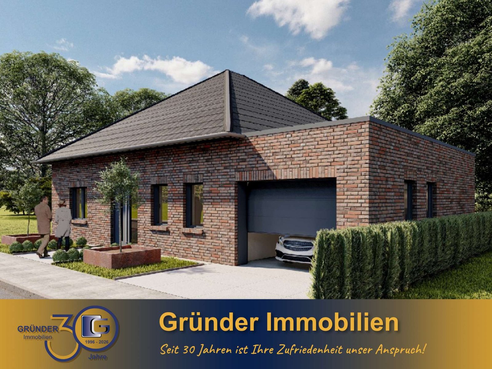Zentraler geht es nicht! Eleganter komf. Neubauwalmdachbungalow in Bestwohnlage (Lückenbebauung)!