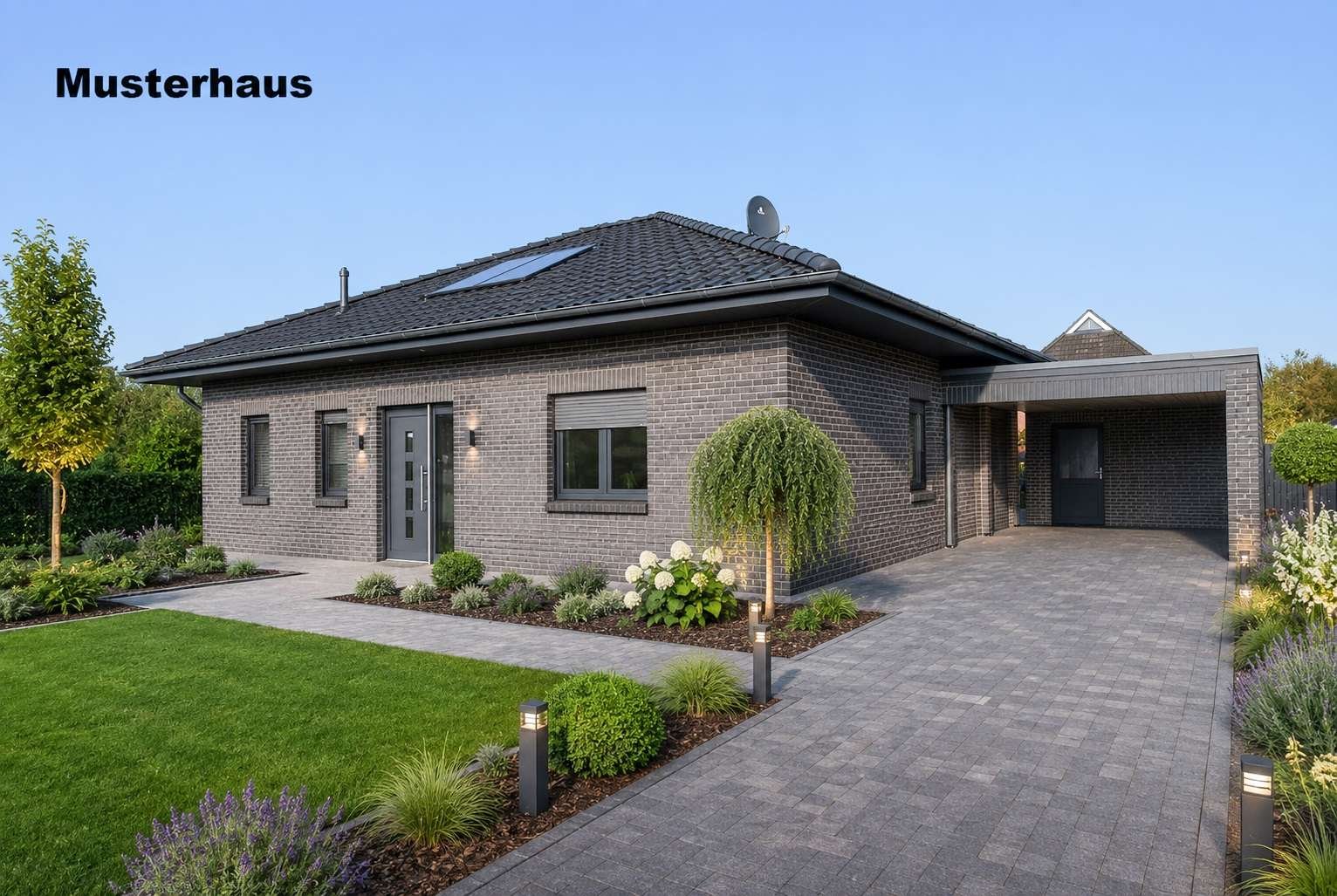 Moderner klimafreundlicher Neubau-Walmdachbungalow!
