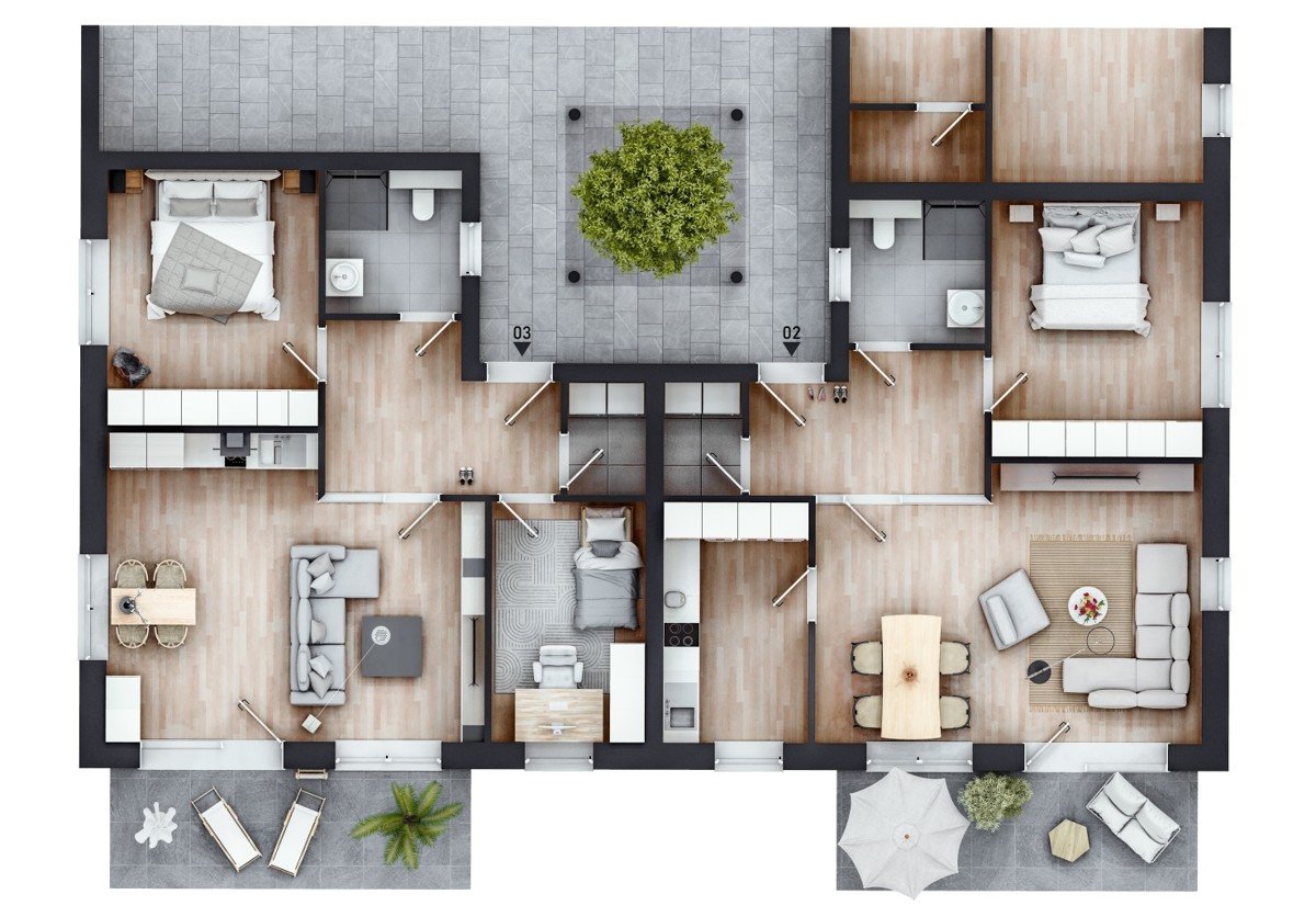 Neubau mit QNG-Siegel: barrierefrei | 2-3-Zimmer-Wohnungen | Terrasse/ Balkon und Stellplatz