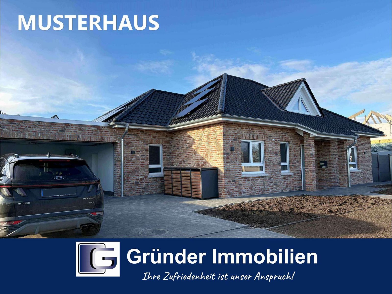 Zukunftssicher wohnen – klimafreundlicher moderner Neubau-Walmdachbungalow Zukunftssicher wohnen – klimafreundlicher moderner Neubau-Walmdachbungalow