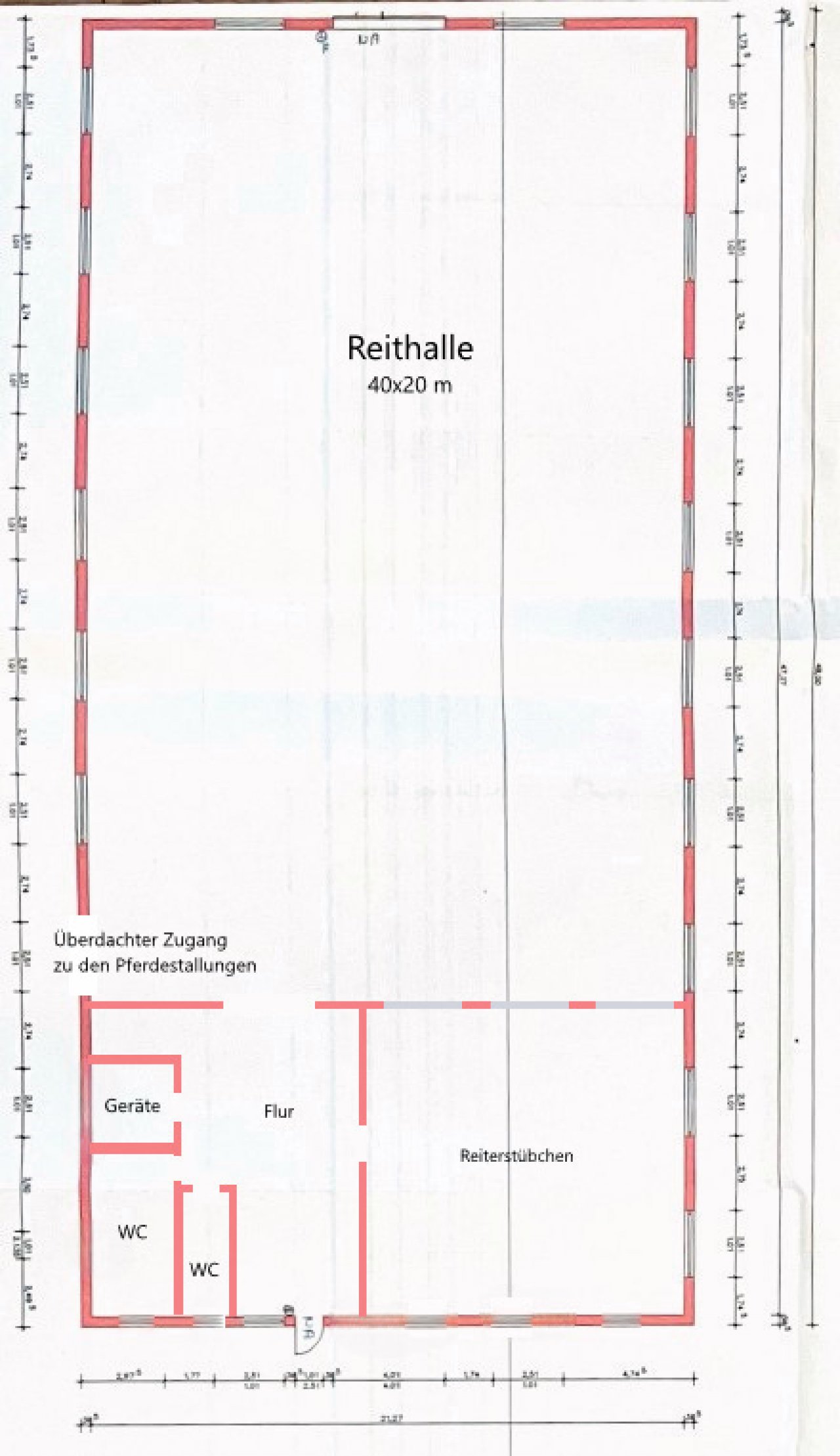 Grundriss Reitahlle Grundriss Reitahlle