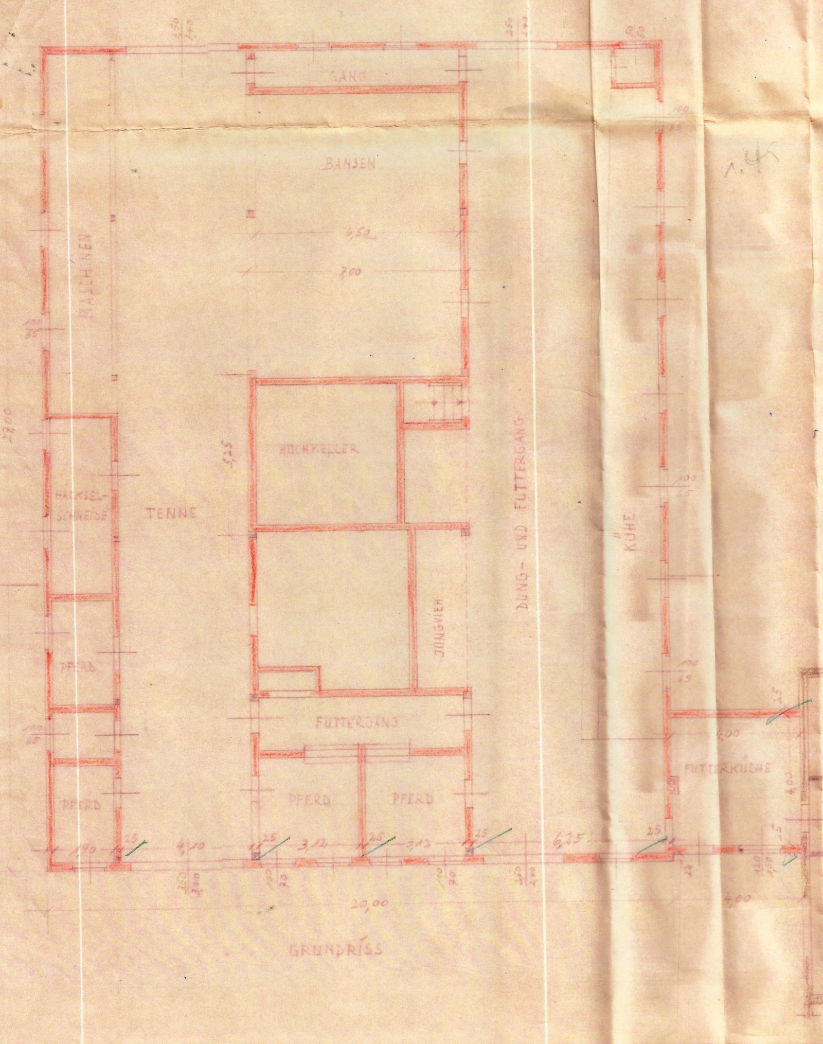 Grundriss Stallgebäude Grundriss Stallgebäude