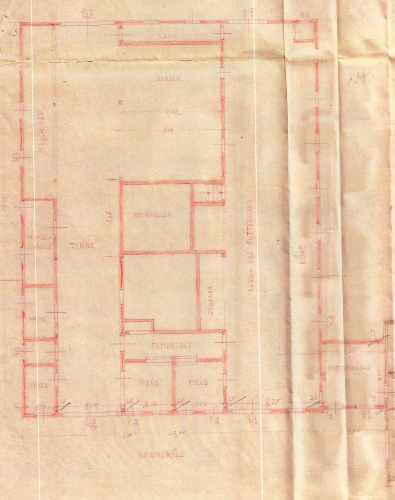 Grundriss Stallgebäude Grundriss Stallgebäude