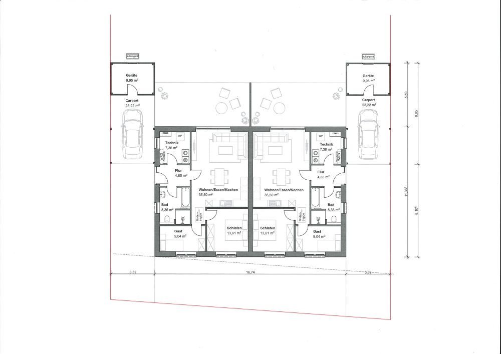 KFW 40+ Exkl. Neubau Doppelhaushälfte in beschaulicher