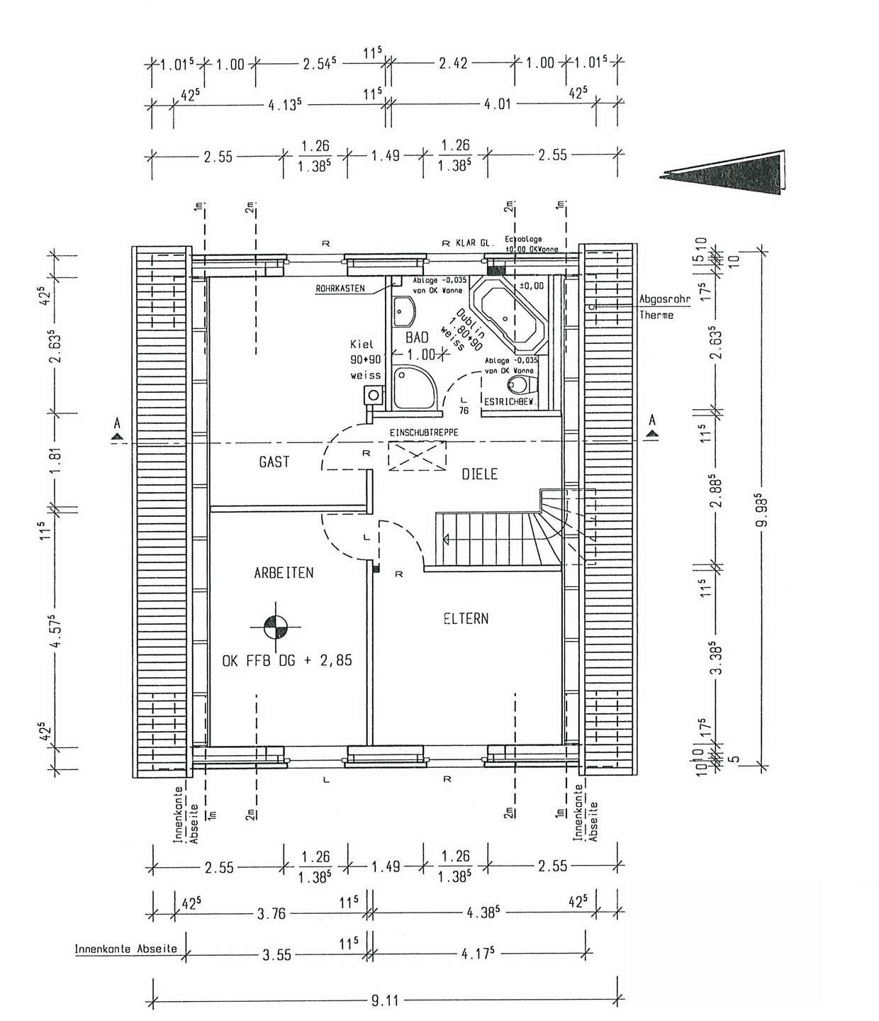 Plattegrond zolder Plattegrond zolder