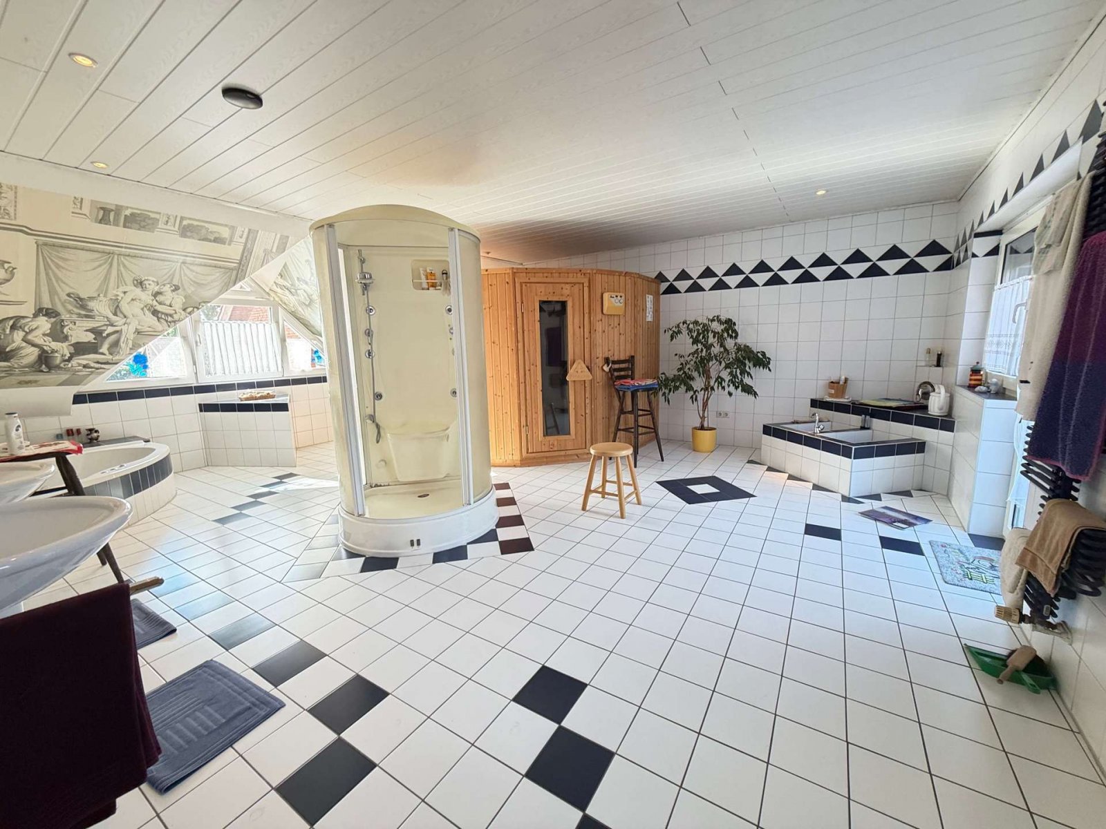 Badkamer met sauna Badkamer met sauna