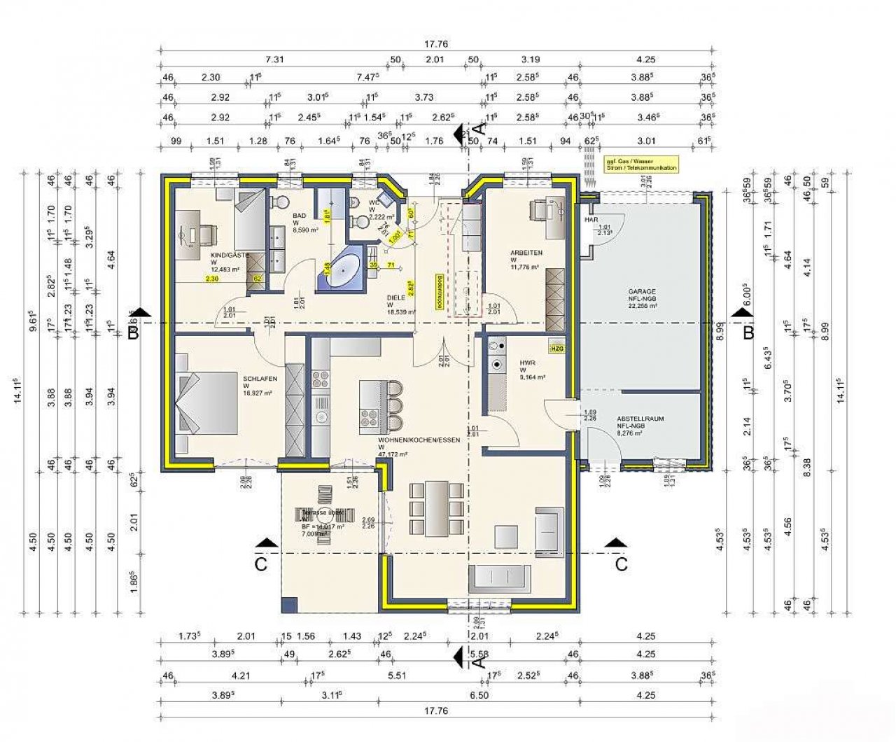 Plattegrond begane grond - 1 Plattegrond begane grond - 1