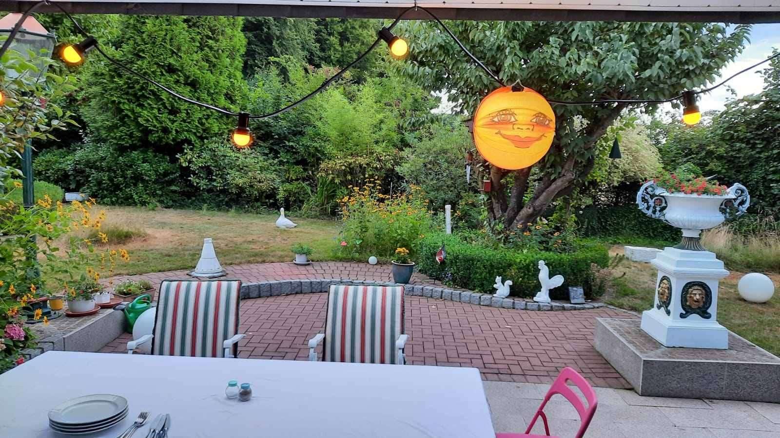Terras met lantaarns Terras met lantaarns