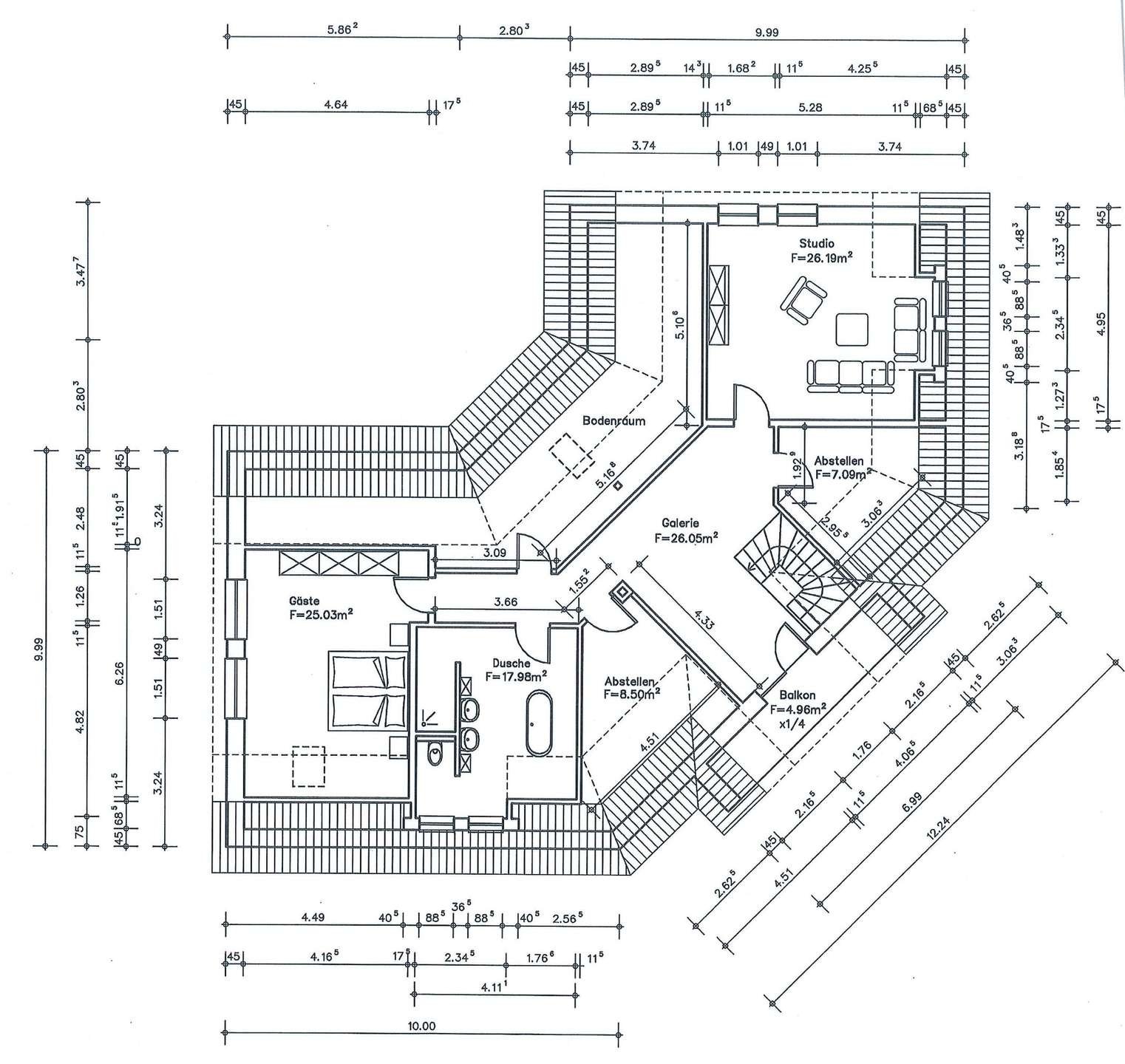Plattegrond zolder Plattegrond zolder